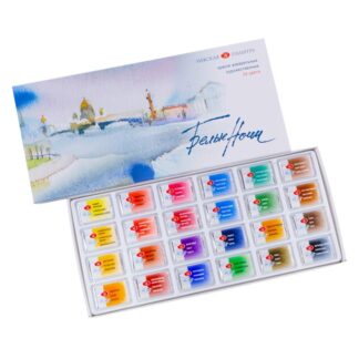 Акварель 24цв Белые ночи кювет по 2,5мл, картон