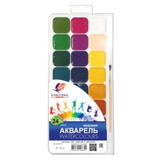 Акварель 24цв Луч Классика с кистью