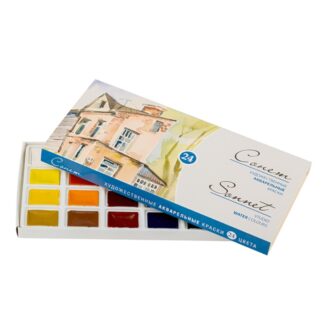 Акварель 24цв Сонет кювет по 2,5мл, картон