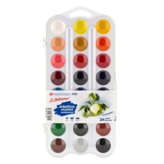 Акварель 24цв Я - Художник! пластик белый