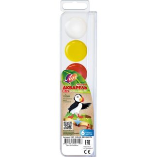 Акварель  6цв Луч ZOO б/кист (пластик)