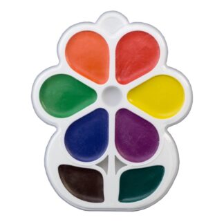 Акварель  8цв Луч Кроха Цветочек без кисти пласт коробка