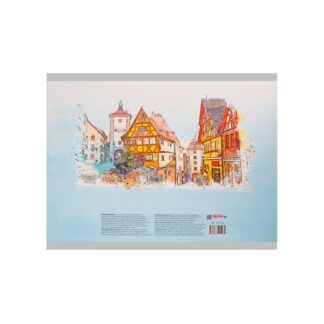 Альбом для рисования А4 24л. АРХИТЕКТУРА В КРАСКАХ (24-1526) скрепка, мелов. обл., офсет