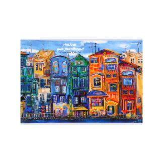 Альбом для рисования А4 40л. ГОРОДСКИЕ ВИДЫ-21 МИКС (40-0009) 2 диз.,скреп, мелов. обл., офс