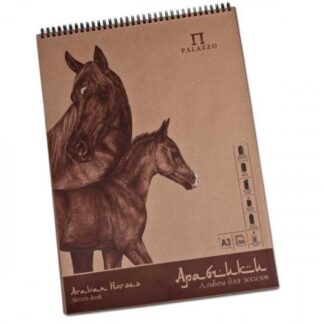 Альбом на спирали для эскизов «Арабчики», 70 - 78 г/м2, А3, 50л, на подложке, крафт