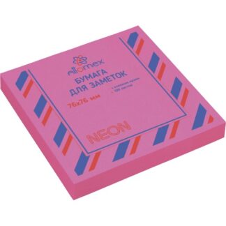 Блок для записей Attomex 76x76 мм, 100 листов, неоновая малиновая 75 г/м