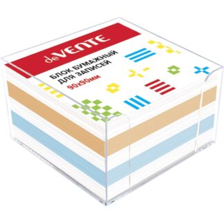 Блок для записей deVENTE 90x90x50 мм цветной, непроклеенный, офсет 100 г/м, белизна 92%,