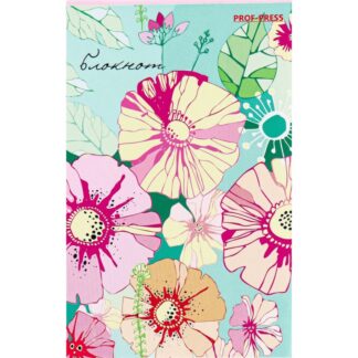 Блокнот 48л А7 клей НЕЖНАЯ БОТАНИКА - 1 цвет.мелов.обл, блок-офсет