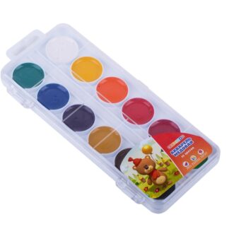 Цветик Набор акварель, пластиковая упаковка с петлей,12 цветов