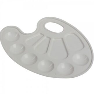 Цветик Палитра пластмассовая овальная 10 ячеек (15,5х21 см)