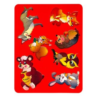 Цветик Трафарет "Лесные звери", 15,5х20 см