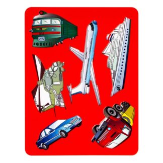 Цветик Трафарет "Транспорт", 15,5х20 см