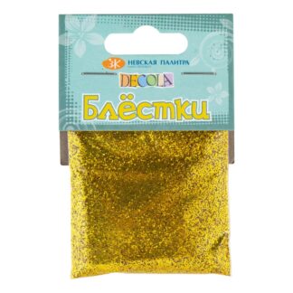 Decola Блестки декоративные,  размер 0,2 мм, 20 г, золото майя