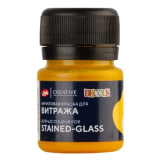 Декола акрил для витража банка 20 мл Желтая