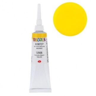 Декола акрил контур стекло/керамика 18 мл Желтый
