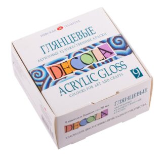 Декола Набор акрил глянцевый картон 9 шт х20 мл
