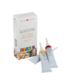 Декола Набор акрил контуров стекло/керамика металлик картон  3 шт х18мл