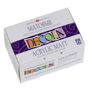 Декола Набор акрил матовый картон 6 шт х20 мл