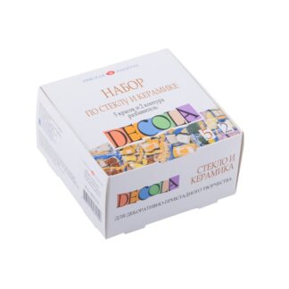 Декола Набор акрил стекло/керамика картон 5 шт х20 мл, контуры в тубах 2 шт х18 мл, разбавитель