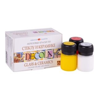 Декола Набор акрил стекло/керамика картон  6 шт х20 мл