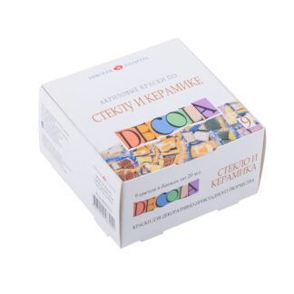 Декола Набор акрил стекло/керамика картон  9 шт х20 мл