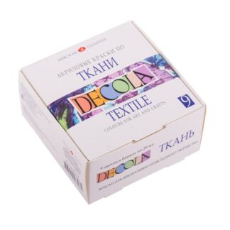 Декола Набор акрил ткань картон 9 шт х20 мл