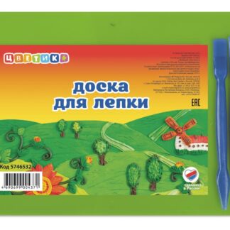 Доска для лепки А5 цветная, 2 стека Цветик