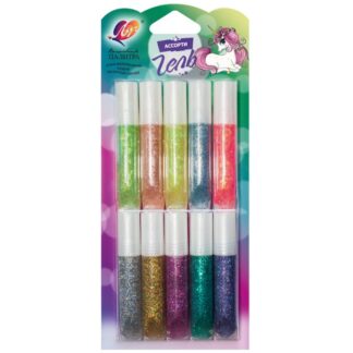 Гель с блестками Блеск 10цв по 5мл Луч