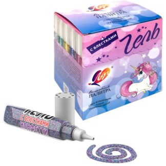 Гель с блестками Конфетти в ассортименте по 5мл Луч