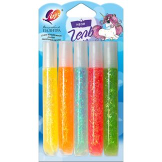 Гель с блестками Неоновый 5цв по 10мл