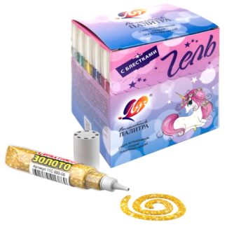 Гель с блестками золото 5мл (ЛУЧ)