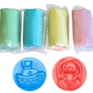 Глина для лепки Кроха 4 цв с формочками Луч