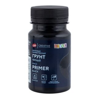 Грунт акриловый Черный художественный Декола 100мл