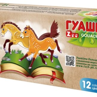 Гуашь 12цв Луч ZOO по 15мл блок-тара