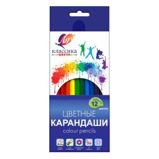 Карандаши 12цв Луч Классика, шестигранные, заточенные