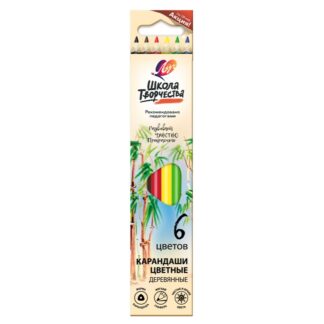 Карандаши  6цв Луч Школа Творчества трехгранные, деревянные)