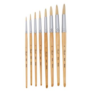 Кисть Щетина  №8 (10мм) Сонет круглая, короткая ручка