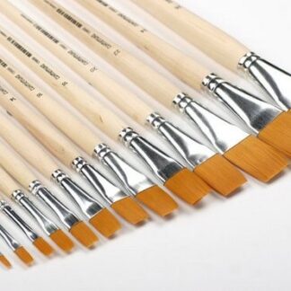 Кисть Синтетика №10 плоская, длинная ручка