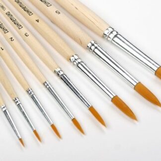 Кисть синтетика круглая, короткая ручка  №3