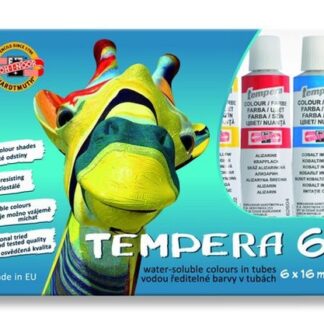 KOH-I-NOOR 01625  (06) Набор школьных темперных красок в картонной коробке 6 цветов по 16 мл