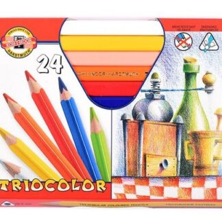 KOH-I-NOOR 3154 (24) Набор трехгранных  цветных карандашей "Triocolor, 24 шт, картон