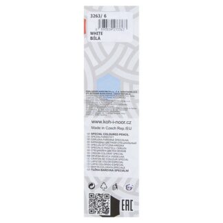 KOH-I-NOOR 3263/6 (6) Специальный карандаш для рисования на стекле, фарфоре, пластмассе и металле, 6 шт, белый