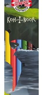 Koh-i-noor 3591 (6) Набор цветных карандашей "Динозавр", 6 цветов, картон