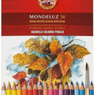 KOH-I-NOOR 3719 (36) Набор высококачественных акварельных цветных карандашей  "Mondeluz", 36 цветов, в картонной  коробке