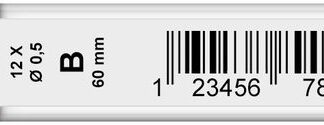 KOH-I-NOOR 4152/B (12) Стержень чернографитный, 0,5 мм, В, 12 шт, длина 60 мм