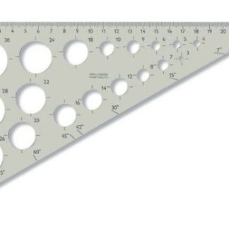 KOH-I-NOOR 745920 Угольник 60 градусов с окружностями, тип 60/250 + Z18,пластик