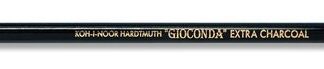 KOH-I-NOOR 8811 (12) Уголь для рисования искусственный чёрный "Gioconda", карандаш, мягкий, L=175 мм, D=7,5 мм, 12 шт/уп