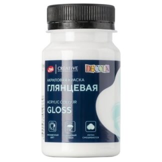 Краска акриловая 100мл Декола глянцевая Белая
