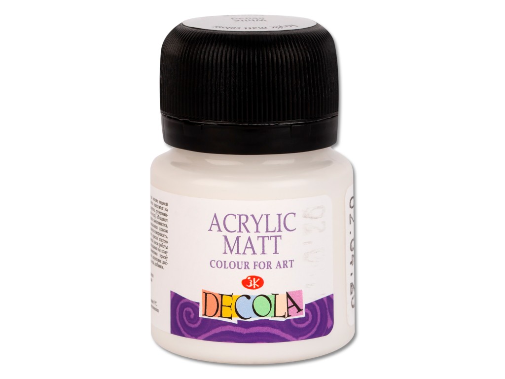 Краска акриловая 20мл Декола мат, Белая