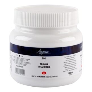 Краска акриловая 500мл Ладога Белила титановые